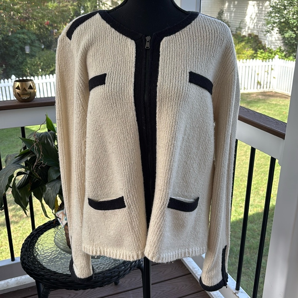 Ann Taylor Zip Front Cardigan